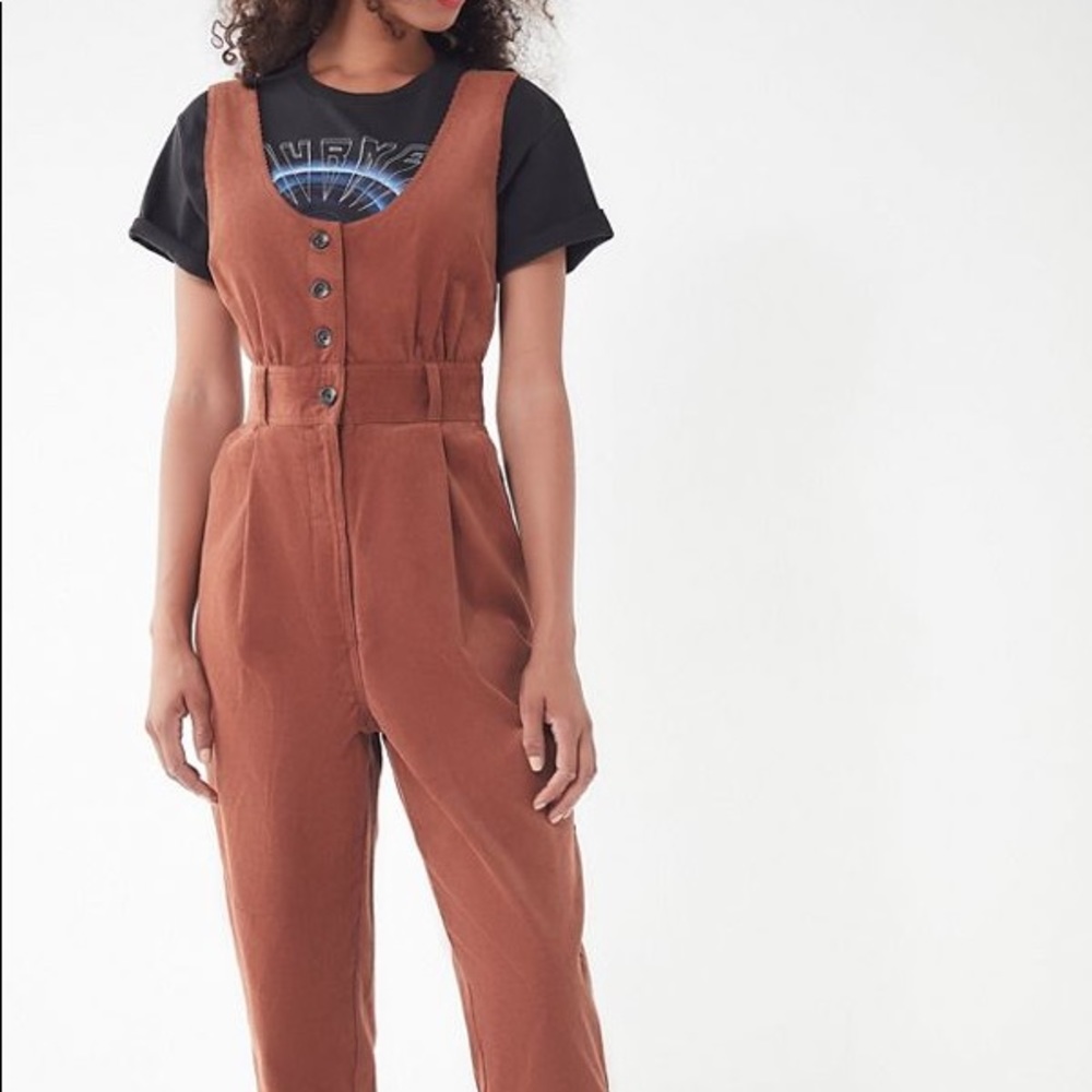 NWOT UO Gretal Button Down Corduroy Jumpsuit